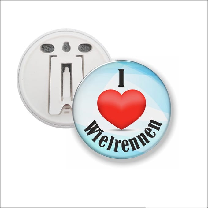 Button Met Clip 58 MM - I Love Wielrennen