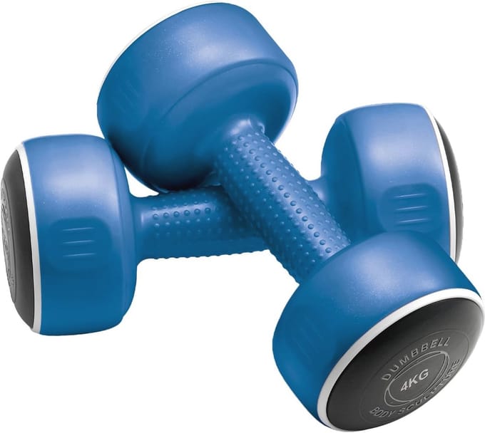 Voetbal Smart Dumbells 2x4KG - 8KG Paar - Blauw