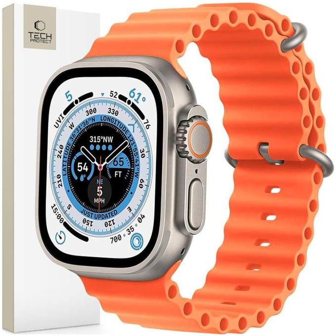 Tech-Protect IconBand Pro Strap for Apple Watch 4 / 5 / 6 / 7 / 8 / 9 / SE / Ultra 1 / 2 (42 / 44 / 45 / 49 mm) - Orange