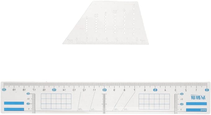 Parallelle Linialen Set - Tekengereedschap Geometrie - Lijnen Tekenen - Multifunctioneel Ontwerp - 20 cm - Transparant