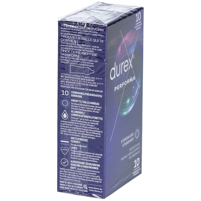 Durex - Condooms Performa - Met Vertragende Gel Voor Langer Plezier - 10st