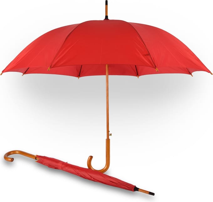 Paraplu 2 stuks - Set van 2 Automatische Rode Paraplu's - Ø 98 cm Windbestendig - Voor Volwassenen