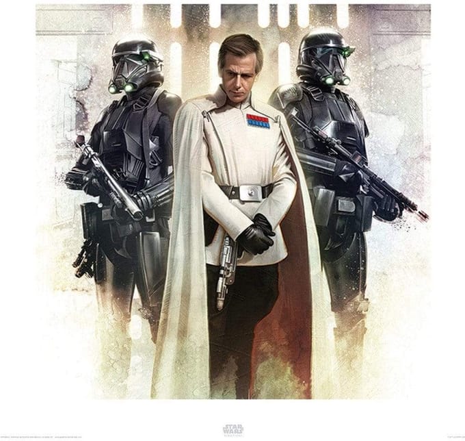 Kunstdruk Star Wars - Rogue One Krennic and Death Troopers 40x40cm