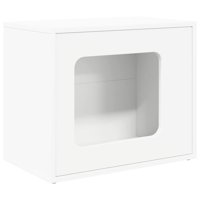 vidaXL - Kattenhuis - Wit - 51 - x - 30 - x - 42,5 - cm - Bewerkt - hout