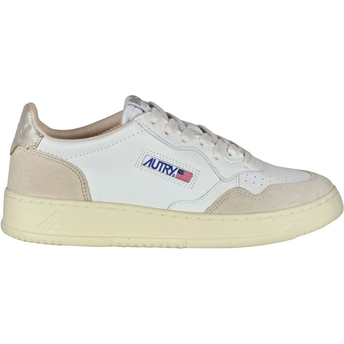 Medaillist Lage sneakers in Suede en White Leather en Gold