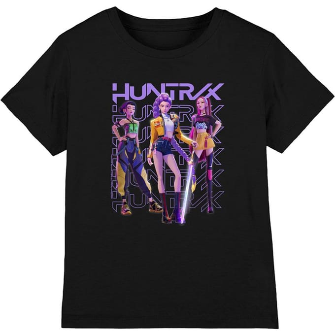K-Pop Demon Hunters Kinder/Hunters X Pose T-Shirt (Zwart)