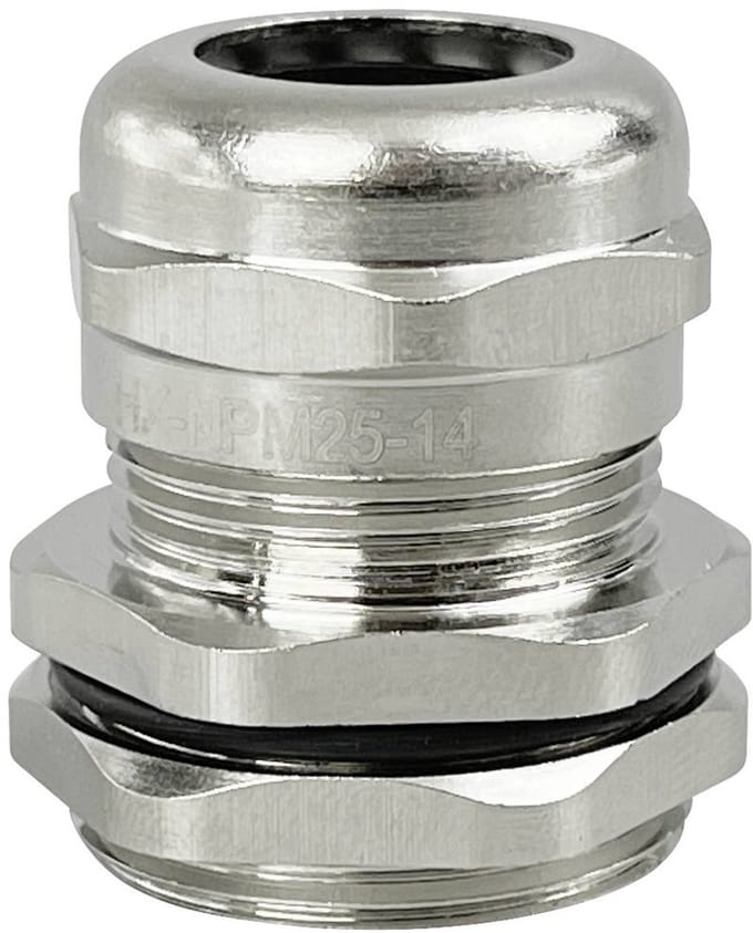 TRU COMPONENTS TC-10302840 Wartel M25 Messing (vernikkeld) Metaal 1 stuk(s)