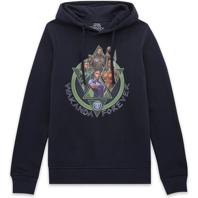 Wakanda Forever Characters Composition Hoodie - Navy - XL