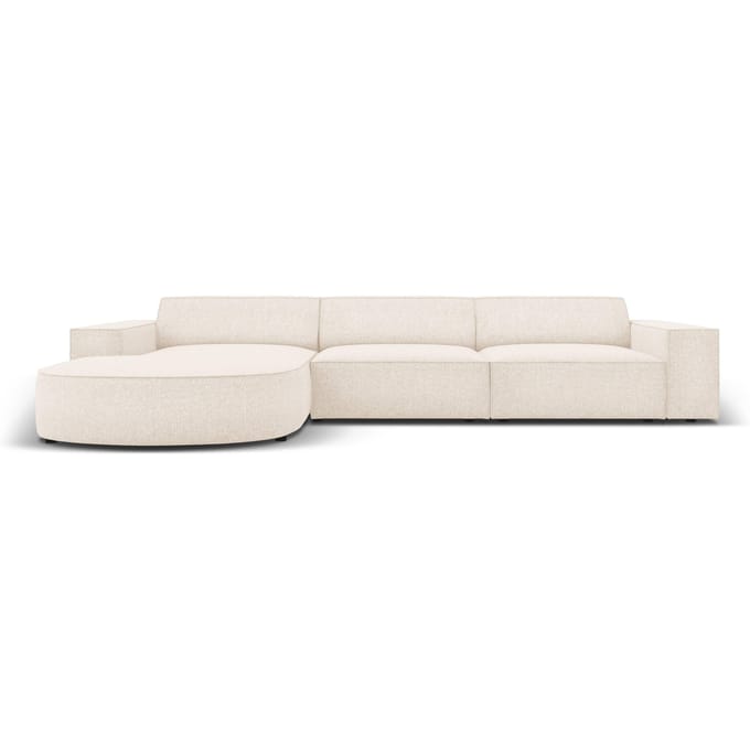 4-zitshoekbank Jodie links chenille afgerond | Micadoni Home