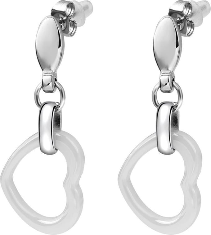 Montebello Oorbellen Rhune White - 316L Staal - Hart - 15x12mm - 30mm