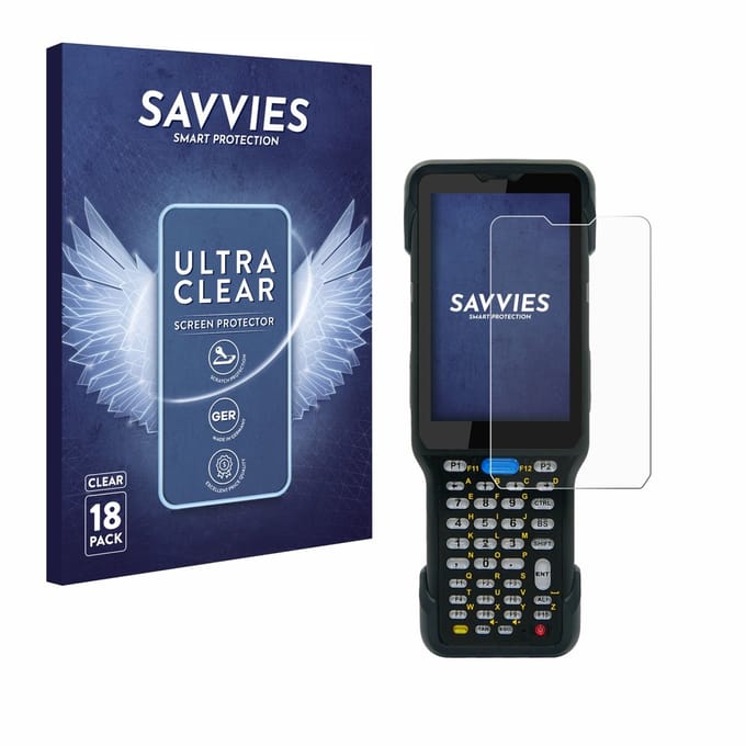 Savvies - Screenprotector voor Unitech HT730 - Folie Beschermfolie transparant 18 Stuks