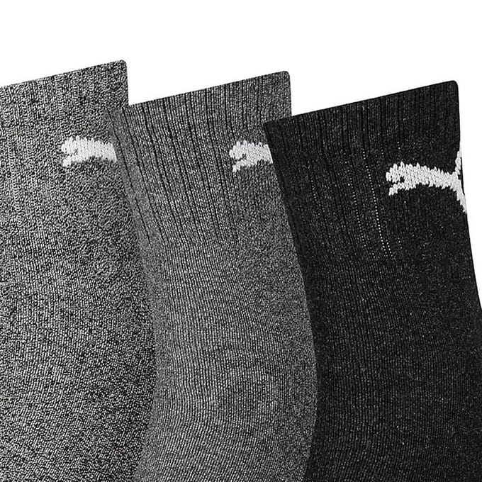 Puma Unisex Volwassen Bemanningsleden Sokken (Pakket van 3) (Grijs)