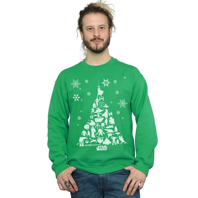 Star Wars Heren Kerstboom Sweatshirt (Iers Groen)