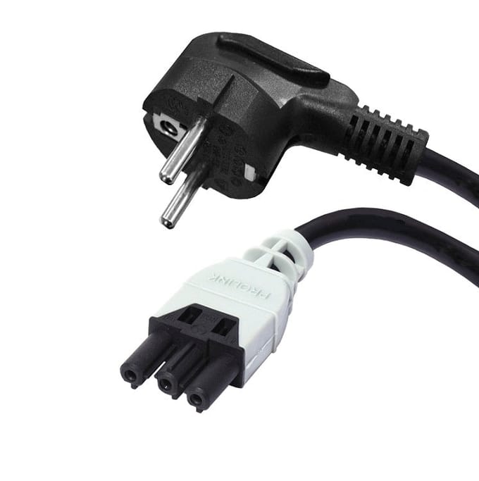 Professionele Voedingskabel Schuko F 3G1.5mm 5M Zwart - 1765-50