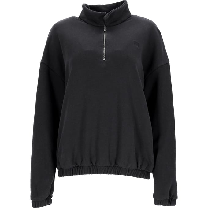Toteme Half Zip Pullover Sweater in zwart katoen