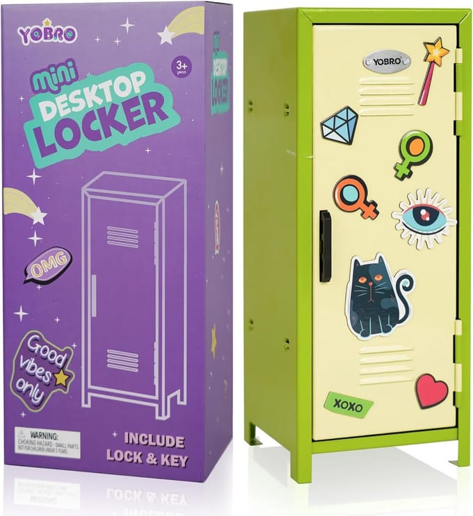 Mini ijzeren kluisjes voor kinderen - Functionele kluiskast met slot en magneten