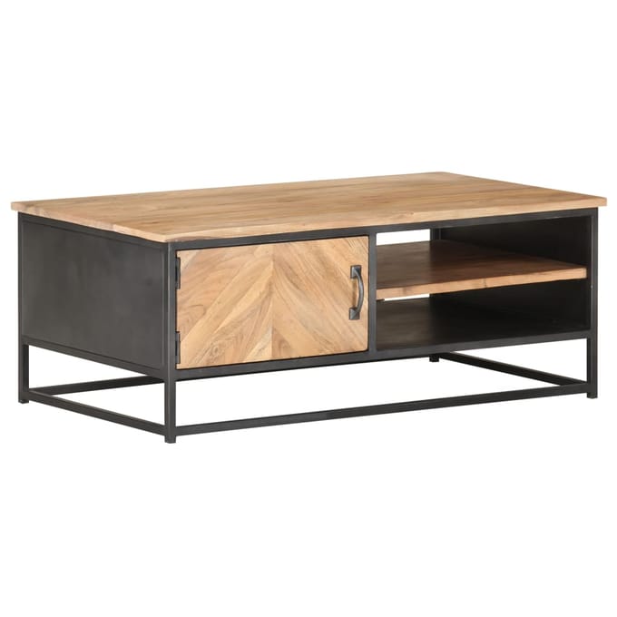 vidaXL - Salontafel - 90x50x35 - cm - massief - acaciahout