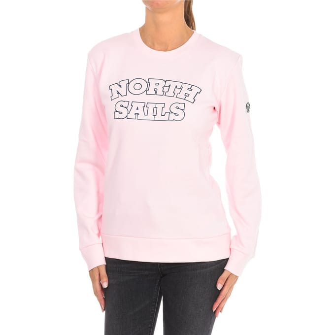 Dames sweatshirt met lange mouwen en ronde hals 9024210