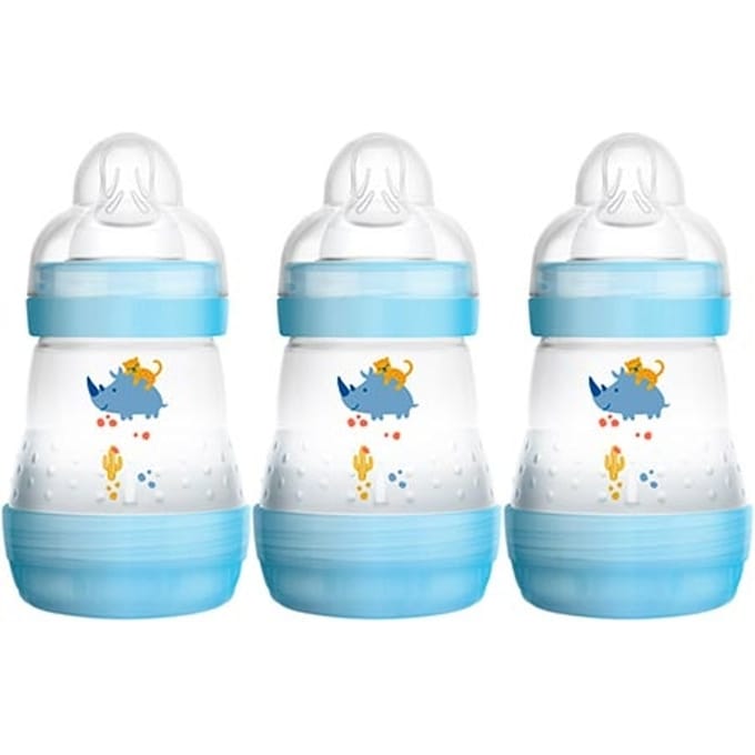 MAM 160ml anti-kolffles voor 0+maanden - 3 st. Blauw