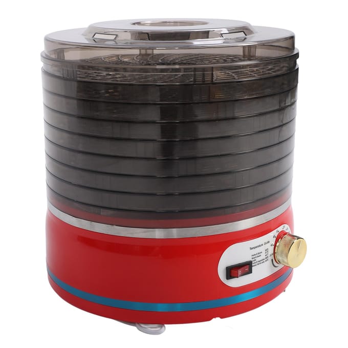 Voedseldehydrator Machine 8 Lade Rood Elektrische Dehydrator Droogmachine voor Fruit Kruiden Vlees Groenten L black