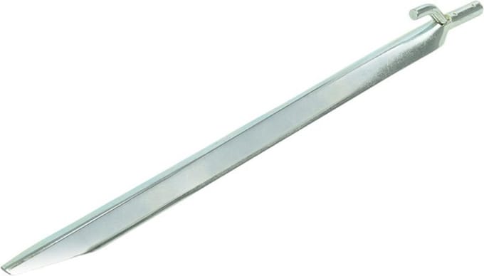 ProPlus Halfronde stalen tentharing met haak - 30 cm - zilver - geschikt voor zachte bodems
