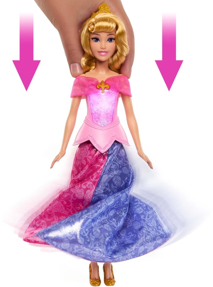 Mattel Disney Princess Aurora-transformatiepop Tienerpoppen