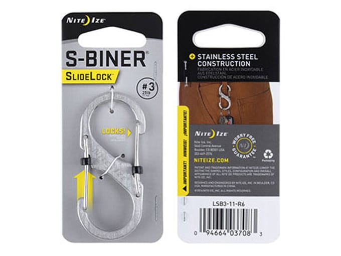 Nite Ize S-BINER SLIDELOCK STAINLESS STEELL SB3-11-R6