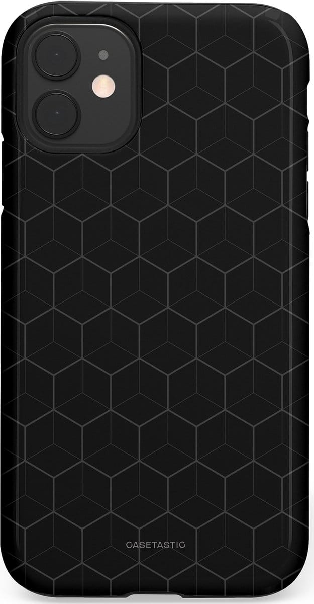 Casetastic hoesje geschikt voor Apple iPhone 11 - Dubbellaagse bescherming - Hexago - Fashion Case - Zwart