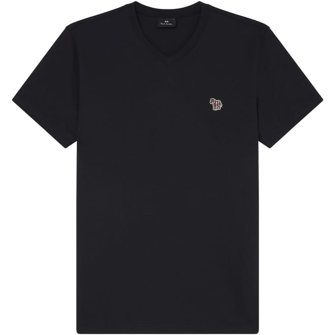 Paul Smith Mens Ss Vn Tshirt Zebra Badge Very Dark Navy Taglia: S | Magliette basic Outlet | Uomo | Blu