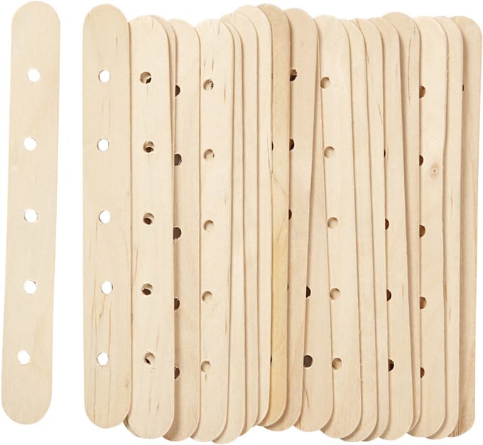 Constructiestokjes, L: 15 cm, B: 1,8 cm, gatgrootte 4 mm, 20 stuk/ 1 doos