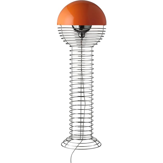 Verpan Draad Vloerlamp Chroom/ Oranje