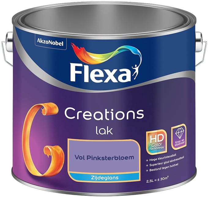 Flexa - Creations Lak Zijdeglans - Vol Pinksterbloem - Mengverf - 2,5 L