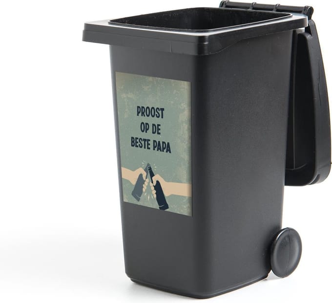 Container sticker Spreuken - Quotes - Vaderdag - Proost op de beste papa - 40x60 cm - Kliko sticker