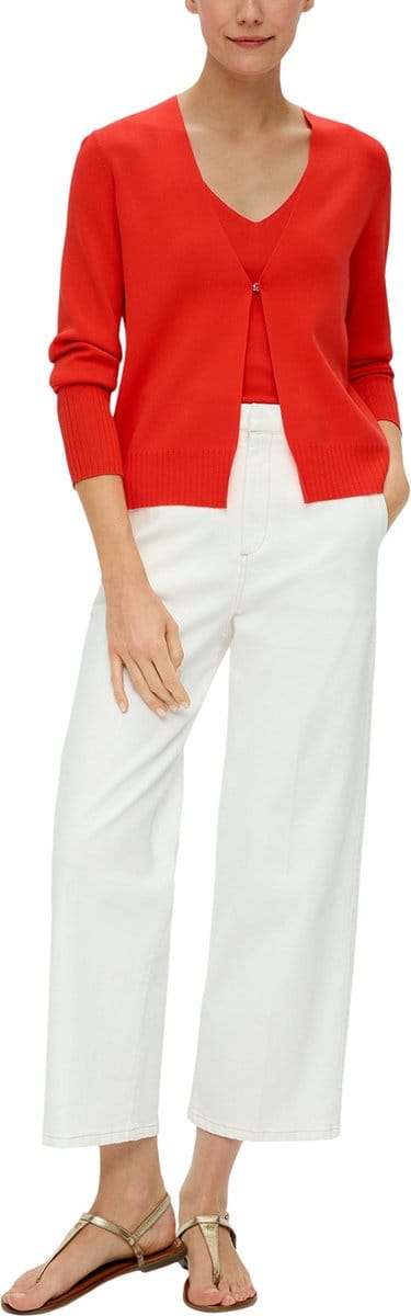 s.Oliver BLACK LABEL - Cardigan - Maat 42 - Vrouwen - 3062 RED -