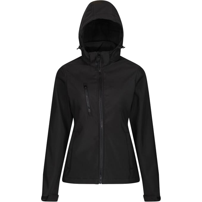 Regatta Dames/dames Venturer 3-lagige Membraan Soft Shell Jacket (Zwart)
