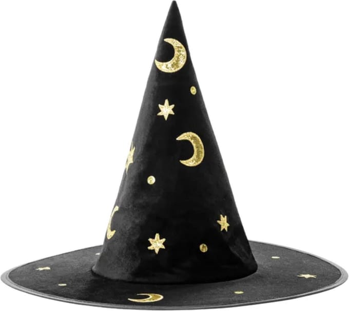 PartyDeco - Hoed heks Hocus Pocus de Luxe (kindermaat)