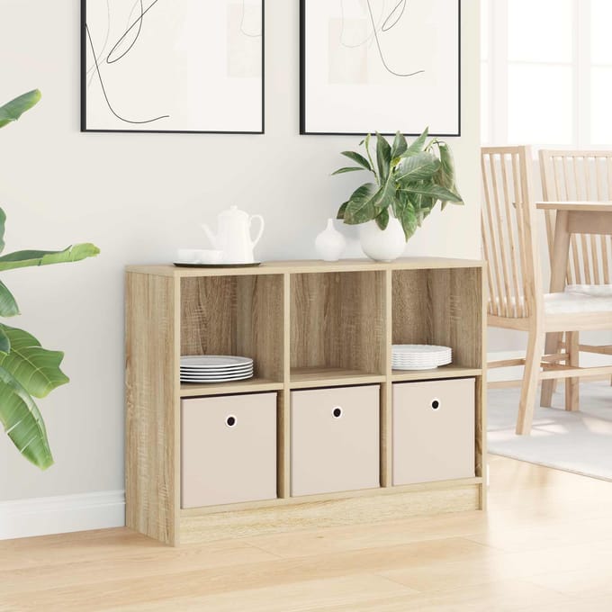vidaXL - Dressoir - Sonoma - Eik - 88,5 - x - 27,5 - x - 63,5 - cm