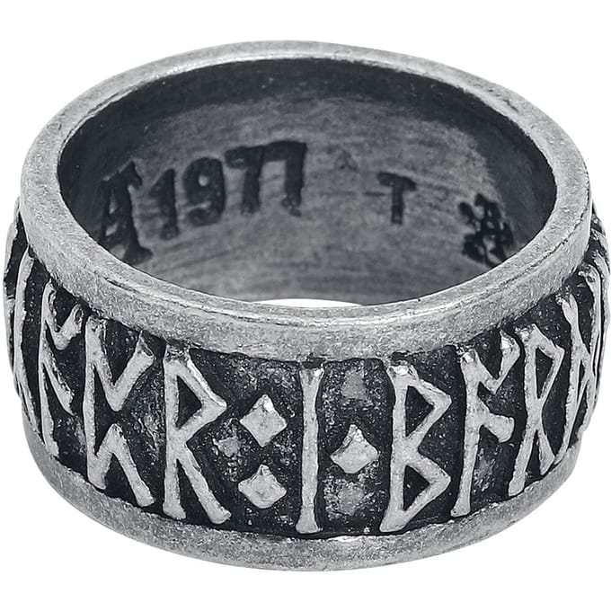 Alchemy Gothic - Gothic Ring - Schriftzeichen - voor Mannen - zilverkleurig