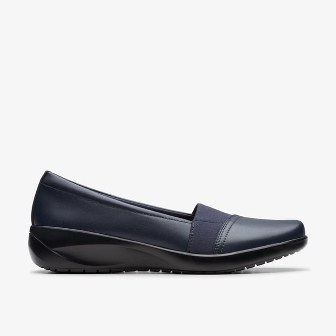 Kaetlyn Rhea Marineblauwe Leren Schoenen