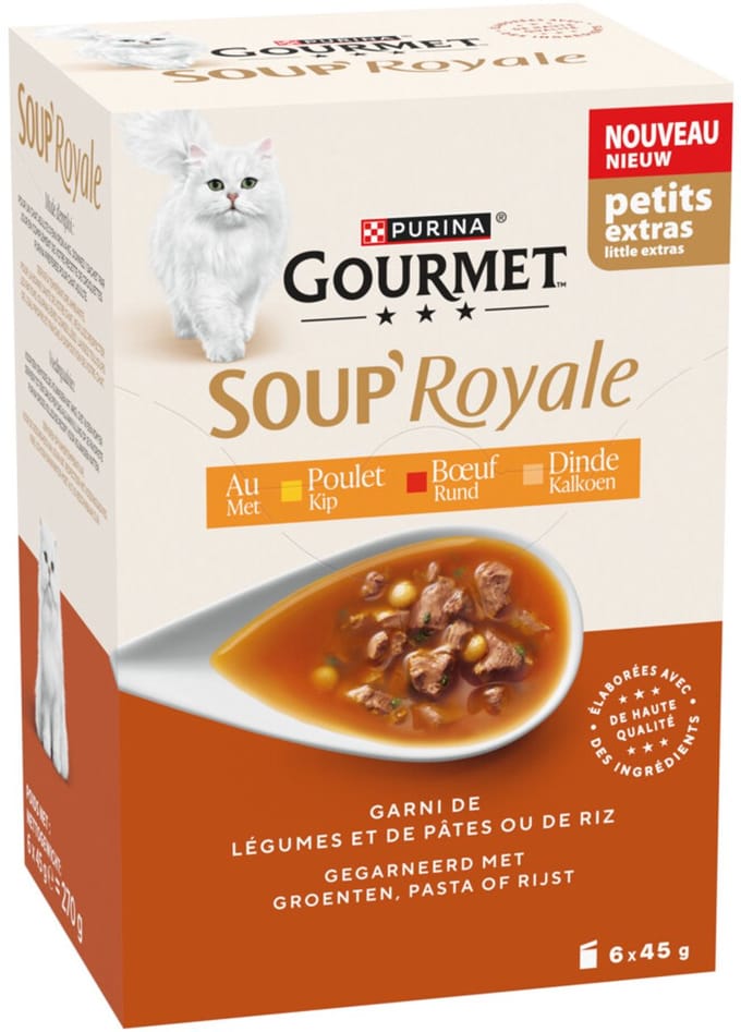 Gourmet Kattenvoer Nat Soup Royale Rund - 6x45 gr