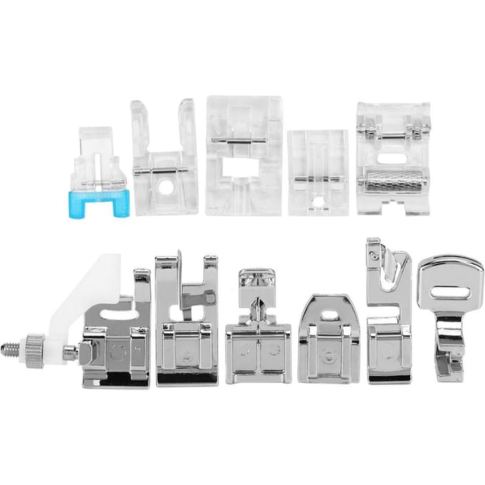 11 Delen/Set Multifunctionele Huishoudelijke Naaimachine Druppelvoet Gereedschapskit Accessoire white