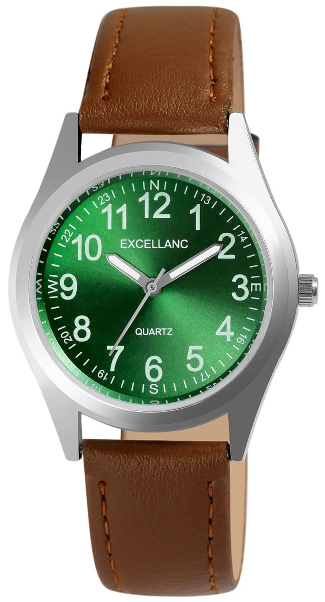 EXCELLANC Herenhorloge Imitatieleer Mineralglas
