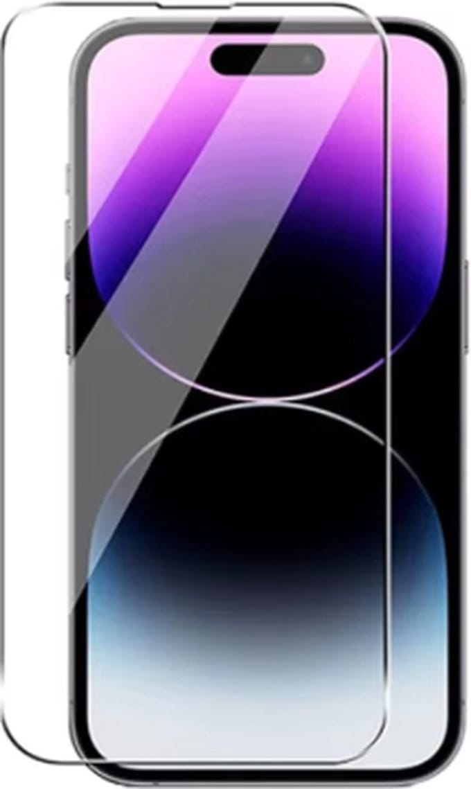 Jumada's - Screen Protector - Geschikt voor iPhone 15 Pro Max Screen Protector - Full-Cover Tempered Glass - Zwart