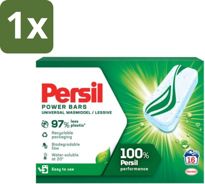 Persil Power Bars - Wasmiddeltabletten - Gekleurde Was - 16 Wasbeurten - 1 stuk