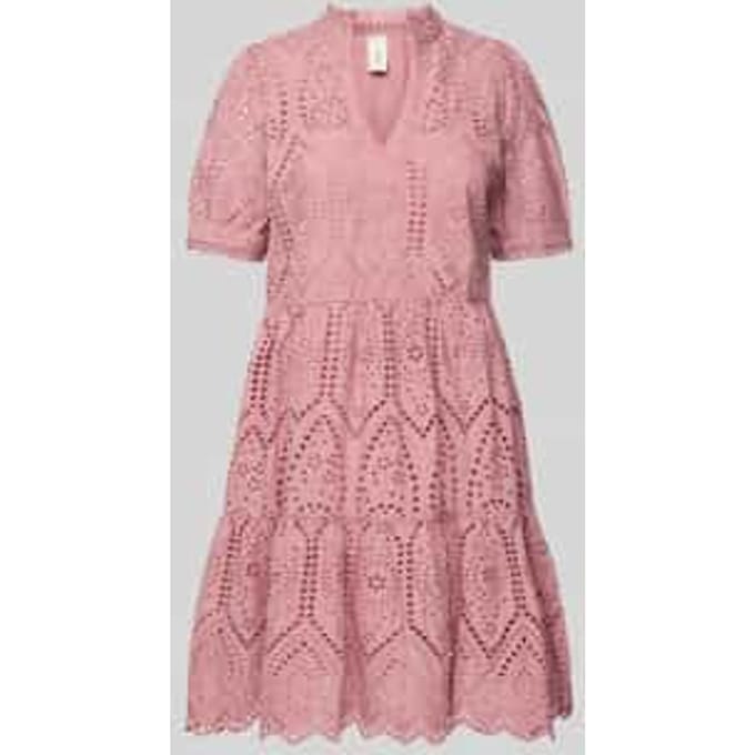 Mini-jurk met broderie anglaise, model 'Holi'
