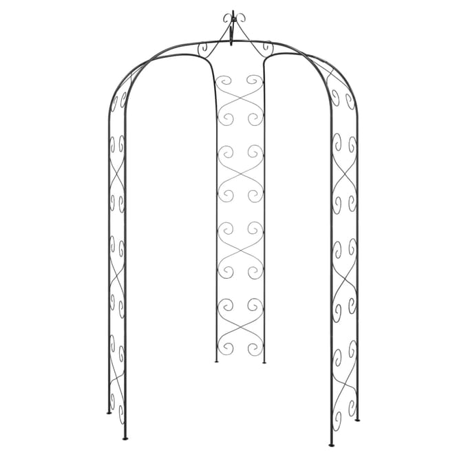 Vidaxl Tuinpergola, Zwart, Ø180X255 Cm, Staal