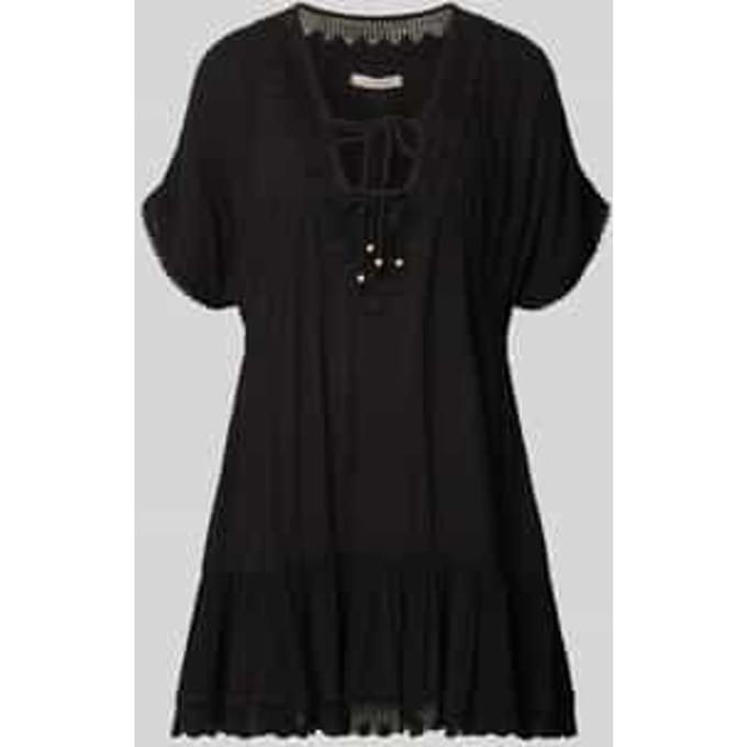 mini-jurk van viscose met vetersluiting model 'AVELLE SEATIME'