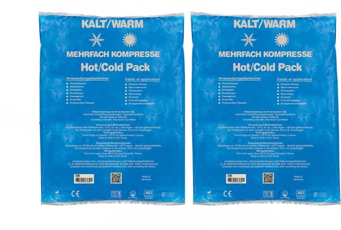 Rojafit - Hot/Cold pack - 16 x 26 cm - Herbruikbaar - Flexibel coolpack / icepack / gelpack - Voordeelset a 2 Stuks!!