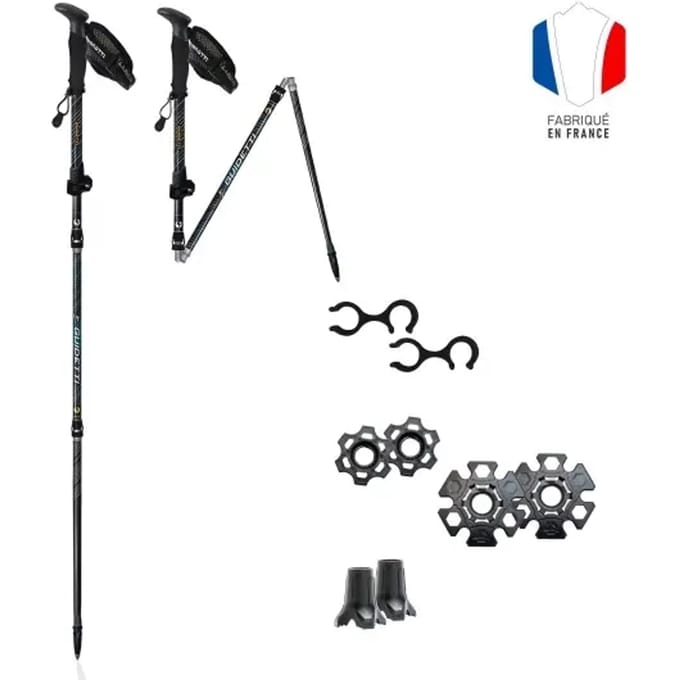 Opvouwbare wandelstokken Guidetti Flashlock Emeraude MK2 (x2)