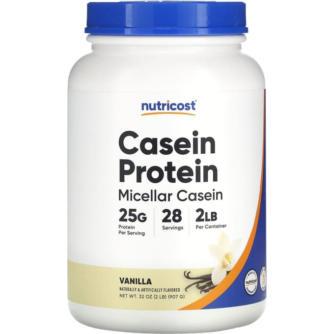Nutricost, Protéine de Caséine, Vanille, 2 lb (907 g)